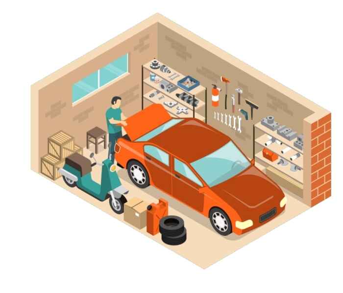 Планировка гаража